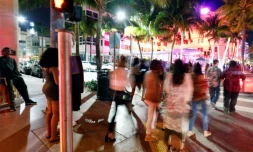 Des étudiants en "Spring break", à Miami Beach (Floride) le 22 mars 2019