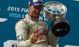 Le Britannique Sam Bird (DS Virgin) vainqueur du ePrix de Londres de Formule E, le 28 juin 2015