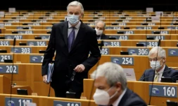 Le négociateur européen pour le Brexit, Michel Barnier, au Parlement européen, le 18 décembre 2020 à Bruxelles