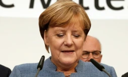 La chancelière allemande Angela Merkel à Berlin, le 24 septembre 2017