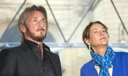 Sean Penn et SégolÚne Royal le 1er novembre 2015 à Paris