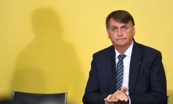 Le président brésilien Jair Bolsonaro, le 25 mars 2022 à Brasilia