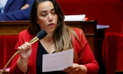 La dĂ©putĂ©e Ă©cologiste Sabrina Sebaihi, rapporteuse de la Commission d'enquĂȘte parlementaire sur les fĂ©dĂ©rations sportives, Ă l'AssemblĂ©e nationale, Ă Paris, le 27 juin 2023