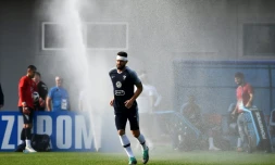 L'attaquant français Olivier Giroud à l'entraînement le 17 juin 2018 à Istra