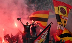 Les supporters de Lens au stade Bollaert, le 22 avril 2023 contre Monaco