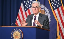 Le patron de la Fed Jerome Powell, le 19 mars 2025 à Washington