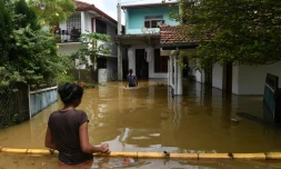 Inondations à Kaduwela, le 27 mai 2017 au Sri Lanka