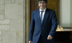 Le président catalan Carles Puigdemont, le 6 octobre 2017 à Barcelone