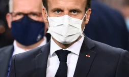 Le président Emmanuel Macron le 24 juillet 2020 au Stade de France à Saint-Denis 