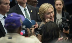Hillary Clinton, candidate à la primaire démocrate, à Orangeburg, Caroline du sud, le 26 février 2016