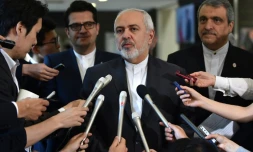 Le ministre des Affaires EtrangĂšres iranien Mohammad Javad Zarif le 16 mai 2019 Ă Tokyo au Japon