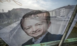 Bayburt, petite ville d'Anatolie orientale et "fortresse Erdogan", a massivement voté au premier tour pour le président sortant Recep Tayyip Erdogan. Bayburt 23 mai 2023.