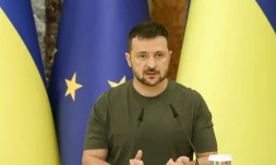 Le président ukrainien Volodymyr Zelensky, le 20 septembre 2024 à Kiev