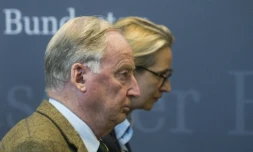 Alice Weidel et Alexander Gauland, leaders du parti nationaliste allemand AfD à Berlin, le 26 septembre 2017
