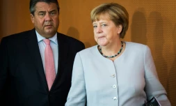 Angela Merkel et Sigmar Gabriel, le 31 août 2016 à Berlin