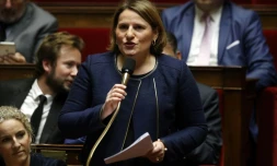 La cheffe de file des députés socialistes Valérie Rabault en novembre 2017 à l'Assemblée 