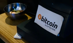 Un café acceptant la monnaie numérique bitcoin à Dublin, le 23 février 2016