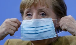 La chanceliĂšre allemande Angela Merkel Ă Berlin, le 25 novembre 2020
