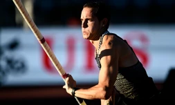 Le perchiste Renaud Lavillenie lors du meeting de Lausanne, le 25 août 2016