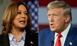 Combo photo de Donald Trump et Kamala Harris, créé le 9 septembre 2024