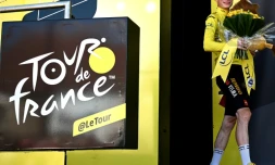 Le cycliste danois Jonas Vingegaard, après la 20ème étape du Tour de France entre Lacapelle-Marival et Rocamadour, le 23 juillet 2022