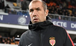 L'entraîneur portugais de Monaco, Leonardo Jardim, lors du match de L1 face à Montpellier, à la Mosson, le 13 janvier 2018