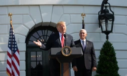 Le président américain Donald Trump s'exprime de la Maison Blanche, le 27 juillet 2017