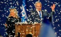 Le Premier ministre israélien Benjamin Netanyahu et sa femme Sara Netanyahu, à Tel Aviv, le 3 mars 2020