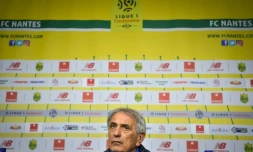 L'entraîneur de Nantes, Vahid Halilhodzic, en conférence de presse au centre d'entraînement de la Jonelière, à La Chapelle-sur-Erdre, le 25 janvier 2019