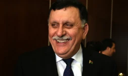 Le Premier ministre libyen Fayez al-Sarraj, le 8 janvier 2016 à Tunis