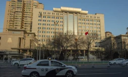 Le tribunal de Tianjin où se déroule le procès de l'avocat Wang Quanzhang, spécialisé dans la défense des droits de l'Homme, le 26 décembre 2018 en Chine