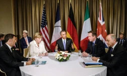 Des leaders mondiaux au sommet du G20, le 16 novembre 2015 à Antalya en Turquie