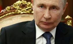 Le président russe Vladimir Poutine lors d'une réunion avec les membres du gouvernement à Moscou, le 27 août 2025