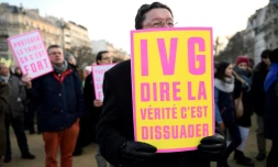 Manifestation contre l'avortement et contre le délit d'entrave visant certains sites d'information sur l'IVG, à Paris le 22 janvier 2017