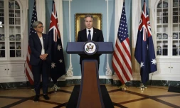 Le secrétaire d'Etat américain Antony Blinken s'exprime au département d'Etat à Washington, le 5 août 2024