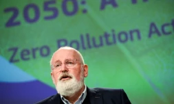 Frans Timmermans, vice-président de la Commission européenne chargé du Pacte vert, à Bruxelles, le 12 mai 2021