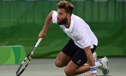 Le Français Benoßt Paire face à l'Italien Fabio Fognini au 2e tour du tournoi olympique, le 9 août 2016 à Rio