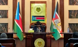 Le président du Soudan du Sud Salva Kiir, le 22 février 2020 à Juba