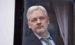 Le créateur de WikiLeaks Julian Assange, à l'ambassade d'Equateur à Londres, le 5 février 2016