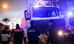 Des policiers sur le lieu de l'attentat commis le 5 janvier 2017 à Izmir