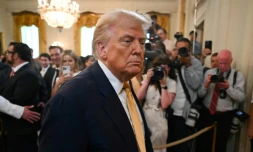 Le président américain Donald Trump à la Maison Blanche, à Washington, le 16 juillet 2025 