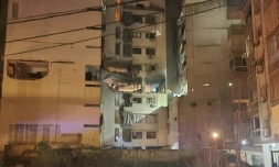 Un appartement du centre de Beyrouth ciblé par une frappe israélienne, le 18 mars 2026