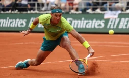 Rafael Nadal lors de sa finale victorieuse à Roland-Garros face à Casper Ruud, le 5 juin 2022