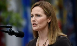 La juge Amy Coney Barrett à la Maison Blanche lors de sa nomination par le président Donald Trump pour siéger à la Cour suprême, samedi 26 septembre 2020