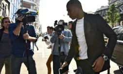 Le Parisien Kylian Mbappé à son arrivée au siège de la Fédération de football à Paris pour plaider sa cause devant la comission de discipline, le 20 septembre 2018