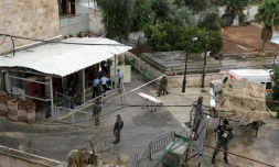 Des garde-frontières israéliens, le 25 octobre 2015 à Hébron en Cisjordanie