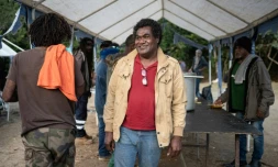 Christian Tein, porte-parole de la Cellule de Coordination des Actions de Terrain (CCAT),  à Bourail, en Nouvelle-Calédonie, le 14 juin 2024