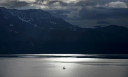 Vue sur le lac de Genève, le 22 novembre 2015 
