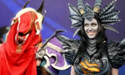 Le salon du jeu vidéo "gamescom" à Cologne, le 22 août 2017