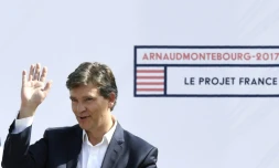 Arnaud Montebourg lors de l'annonce de sa candidature à Frangy-en-Bresse, le 21 août 2016